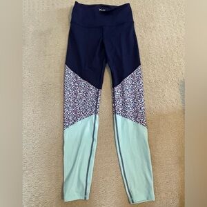 Old Navy Colorblock Leggings - Navy, Patterned, Mint